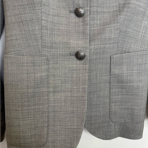 Aritzia Talula Gray wool blend preppy academia Blazer Jacket Women Size 2 - Picture 4 of 7
